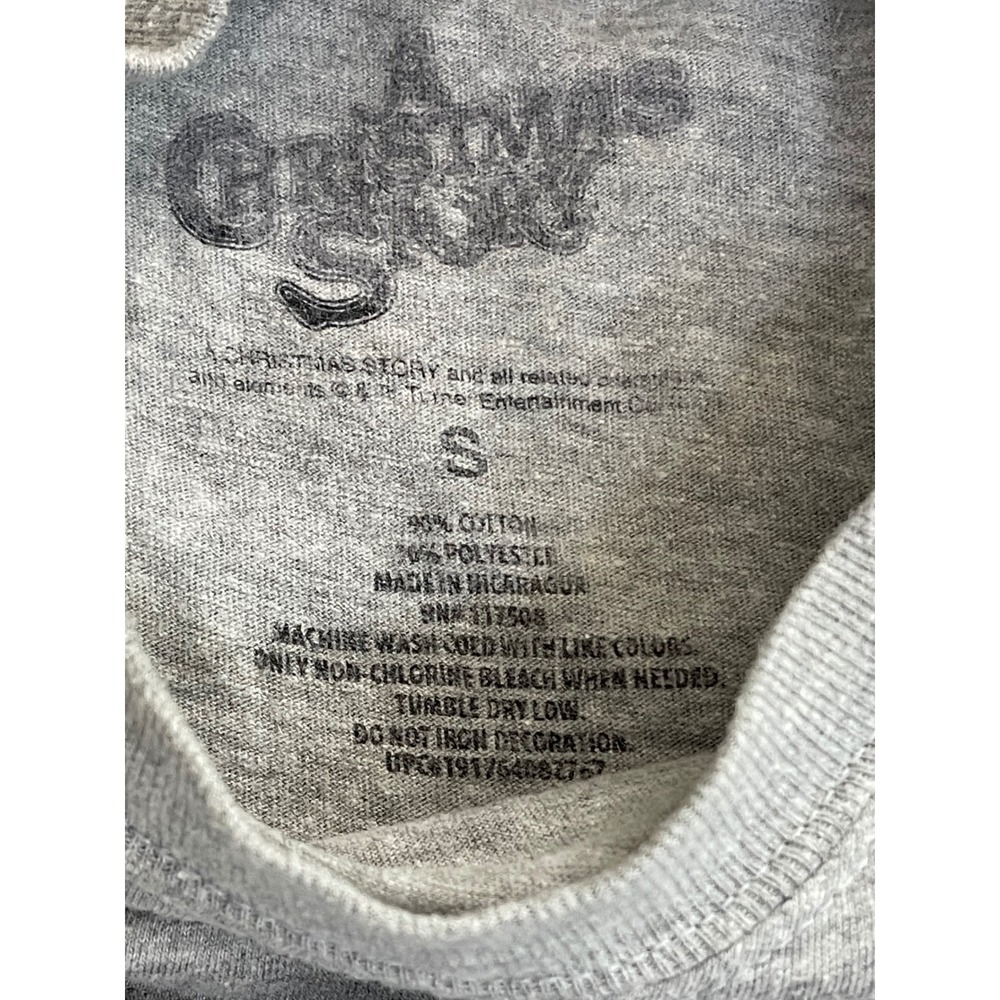 A Christmas Story Oh Fudge Ralphie Graphic T-Shirt Gray Small Holiday Movie Tee - Picture 3 of 6